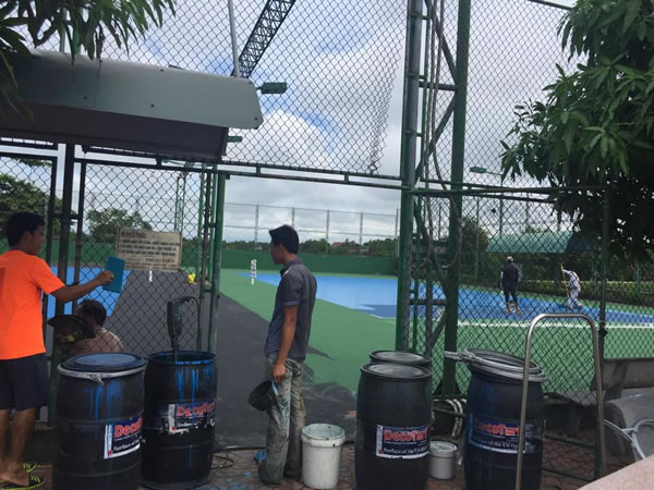 Thi công sân Tennis tại TP Vinh Nghệ An, Hà Tĩnh, Quảng Bình